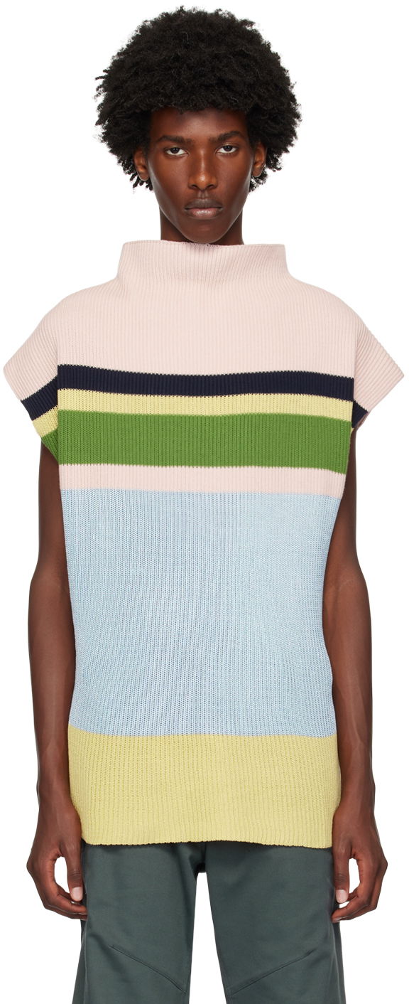 Pink & Blue Essick Stripe Turtleneck