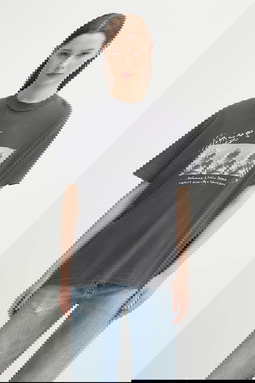 Tričko Anine Bing Anine Bing Ashton Graphic T-Shirt Šedá | A.08.11304, 0