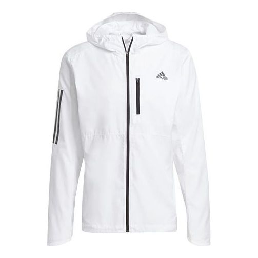 Vetrovka adidas Originals Own The Run Hooded Running Jacket Biela | GJ9948, 0