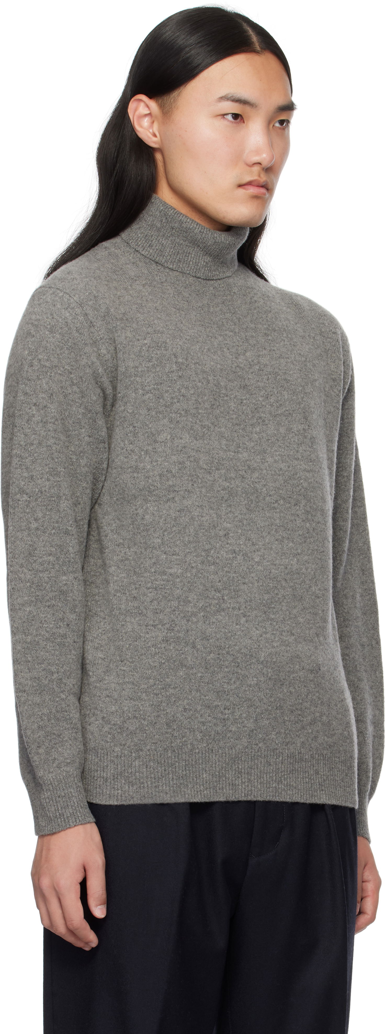 Sveter BEAMS BEAMS PLUS 9G Turtleneck Sweater Šedá | 38150147156, 1
