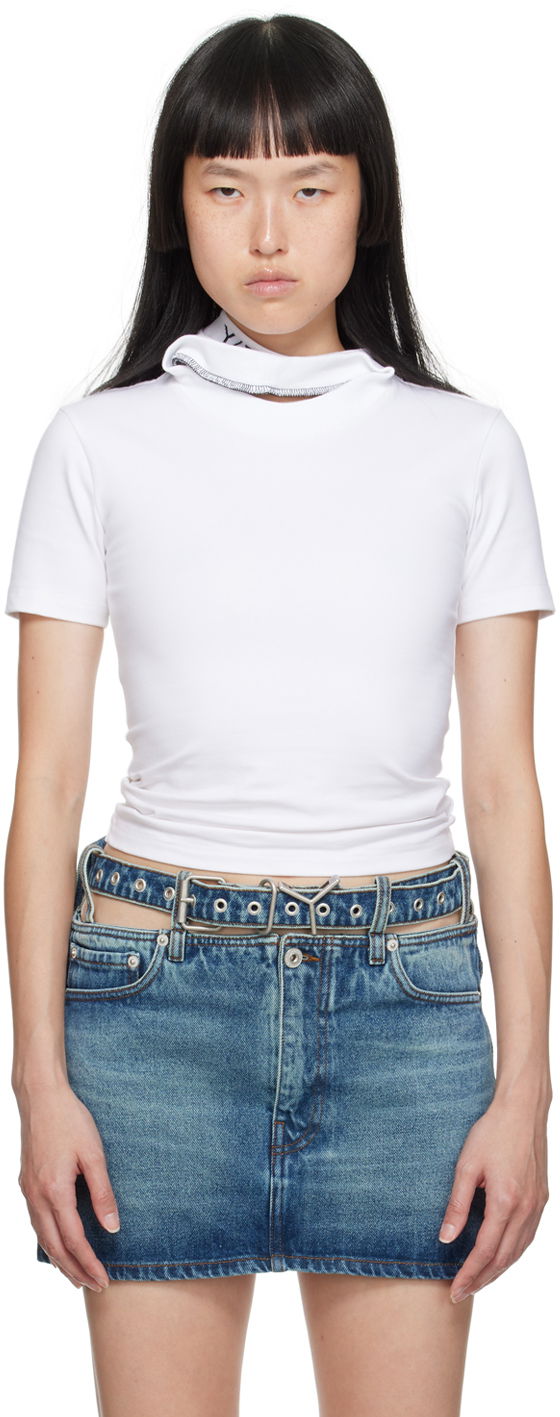 Tričko Y/PROJECT Triple Collar Baby T-shirt Biela | WTS53-S25, 0