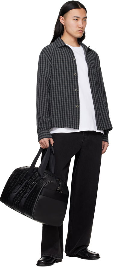 Cestovná taška Lacoste Lacoste Nomogram Leather Weekend Bag Čierna | NH4839MR_000, 3