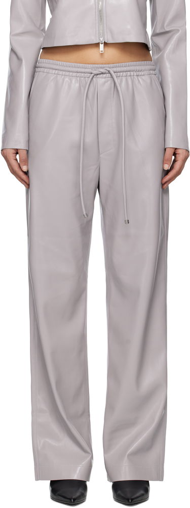Nohavice Nanushka Nanushka Calie Faux Leather Trousers Šedá | NW25RSPA06492, 0