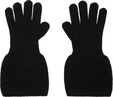 Rukavice Yohji Yamamoto YOHJI YAMAMOTO Knitted Gloves Čierna | HL-W04-160, 0