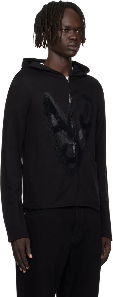 Mikina Acne Studios Acne Studios Heart Logo Zip Hoodie Čierna | CI0201-, 1