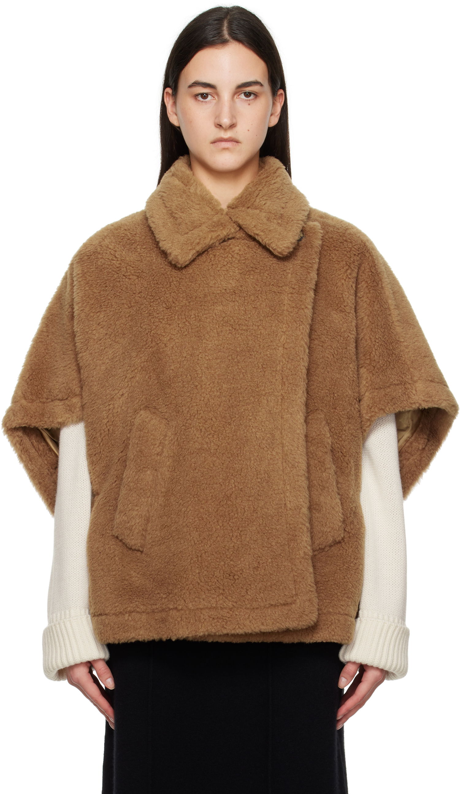 Bunda Max Mara Max Mara Teddy Cape Jacket Hnedá | 2424736072600 MM10739, 0