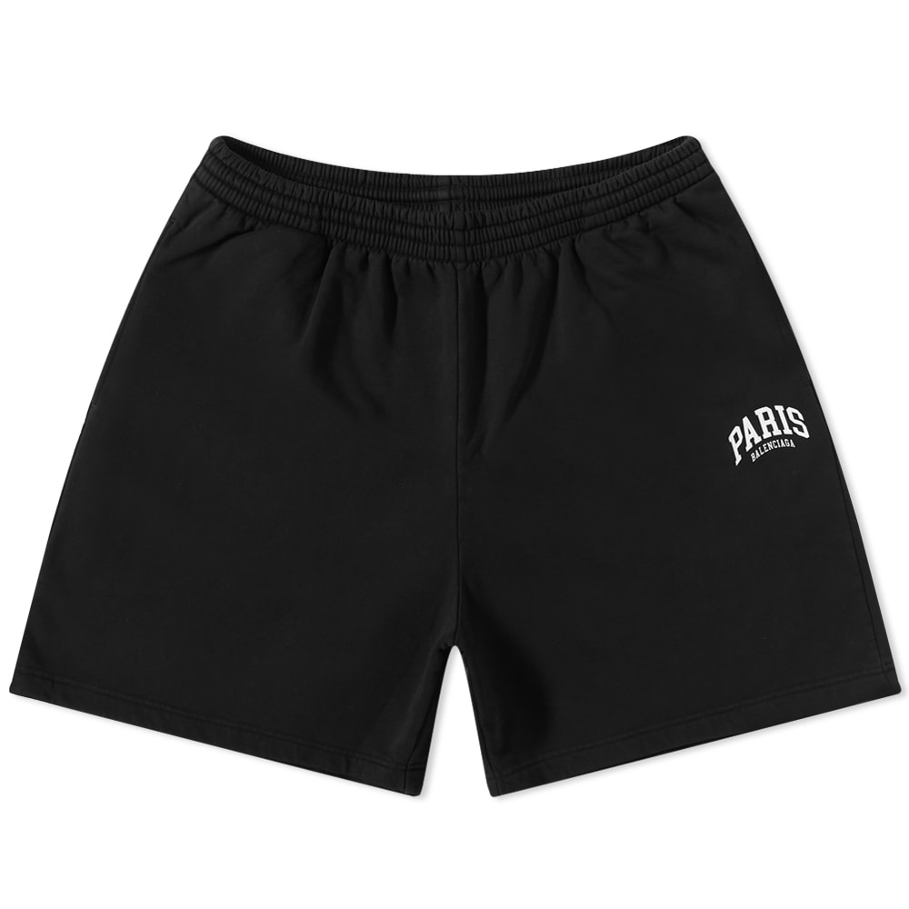 Šortky Balenciaga Paris Logo Sweat Short Čierna | 676137-TLVL8-1070, 0