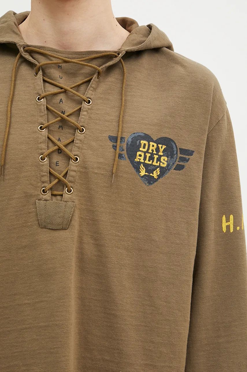 Lace-Up Hooded Pullover