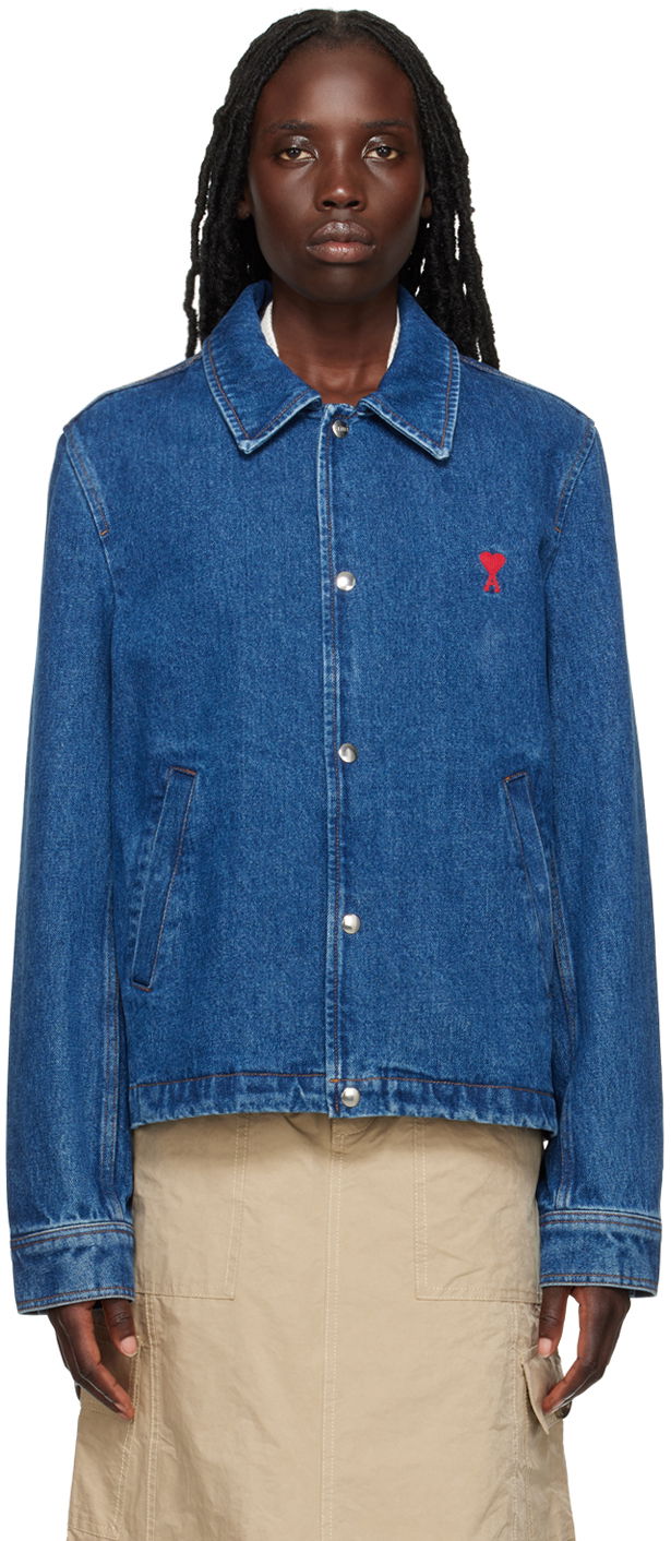 Bunda AMI Denim Jacket Navy | HJK205.DE0001, 0
