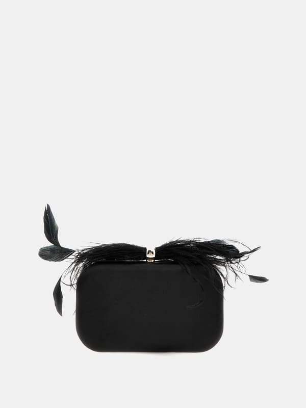 Kabelka GUESS Keyah Feathered Clutch Čierna | HWKEYAP4286, 0