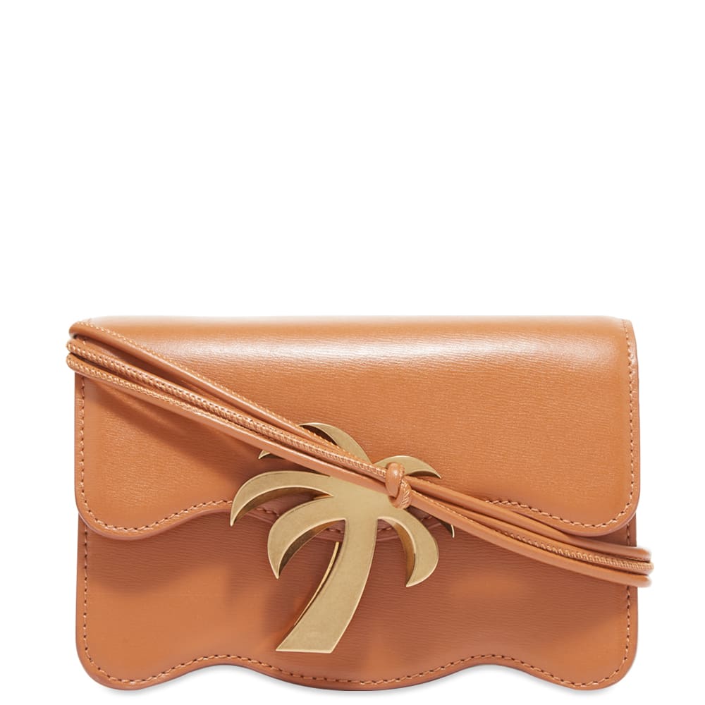 Taška cez rameno Palm Angels Palm Beach Mini Bag Hnedá | PWNQ009S22LEA0016076, 0