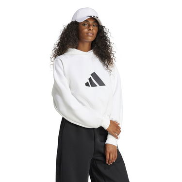 Mikina adidas Performance Cropped Hoodie Biela | JE0137, 3
