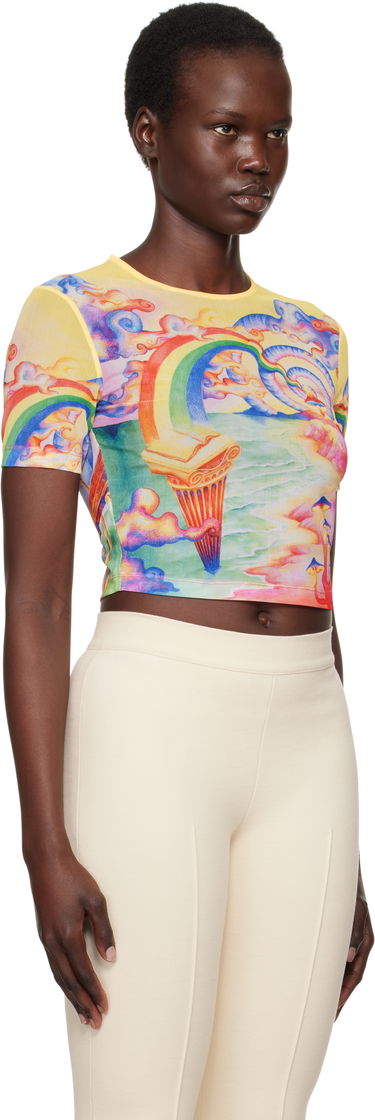 Crop Top Casablanca Printed Mesh Baby T-Shirt Rôznofarebný | WPS25-JTS-034-01, 1