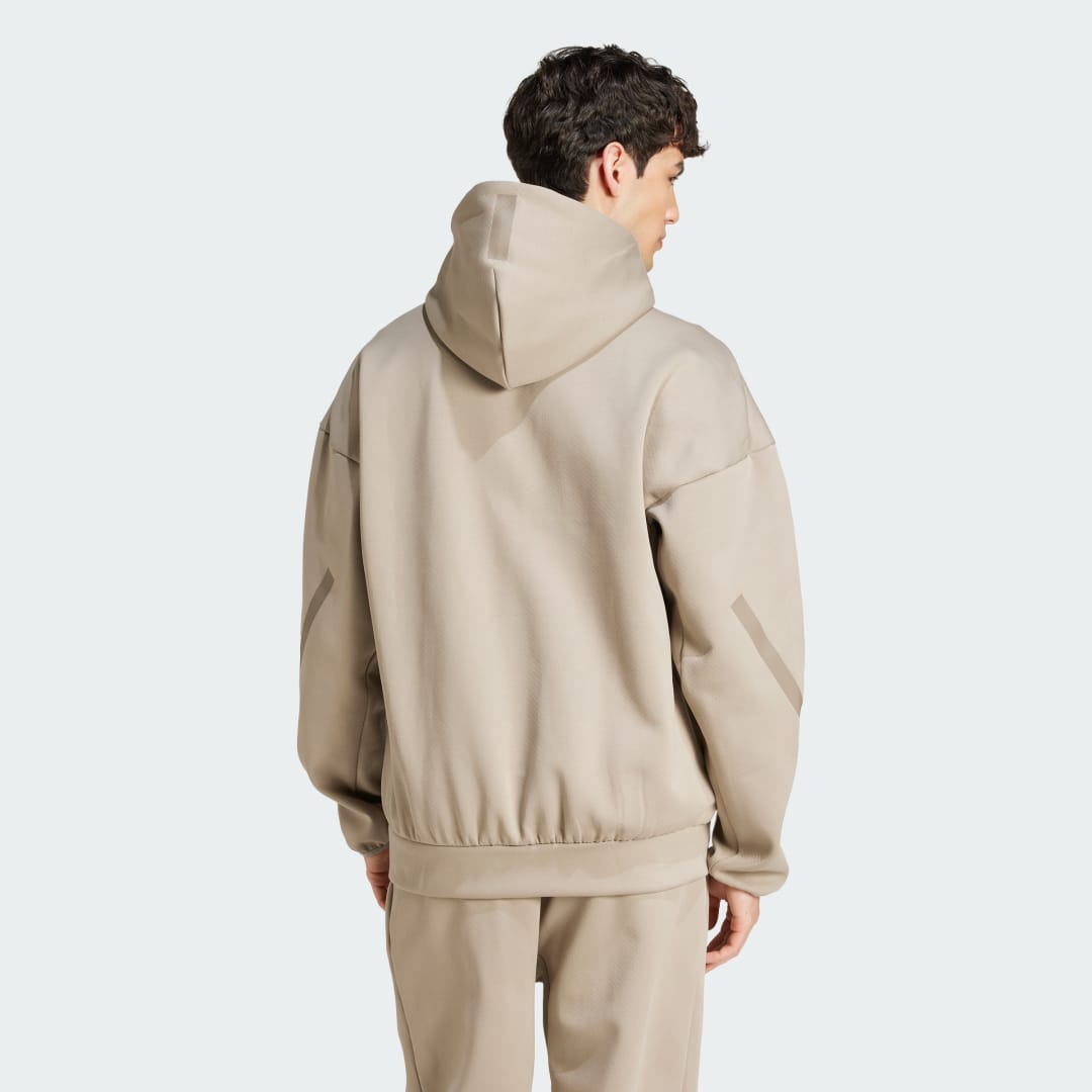 Mikina adidas Performance Z.N.E. Full-Zip Hoodie Béžová | JC5495, 1