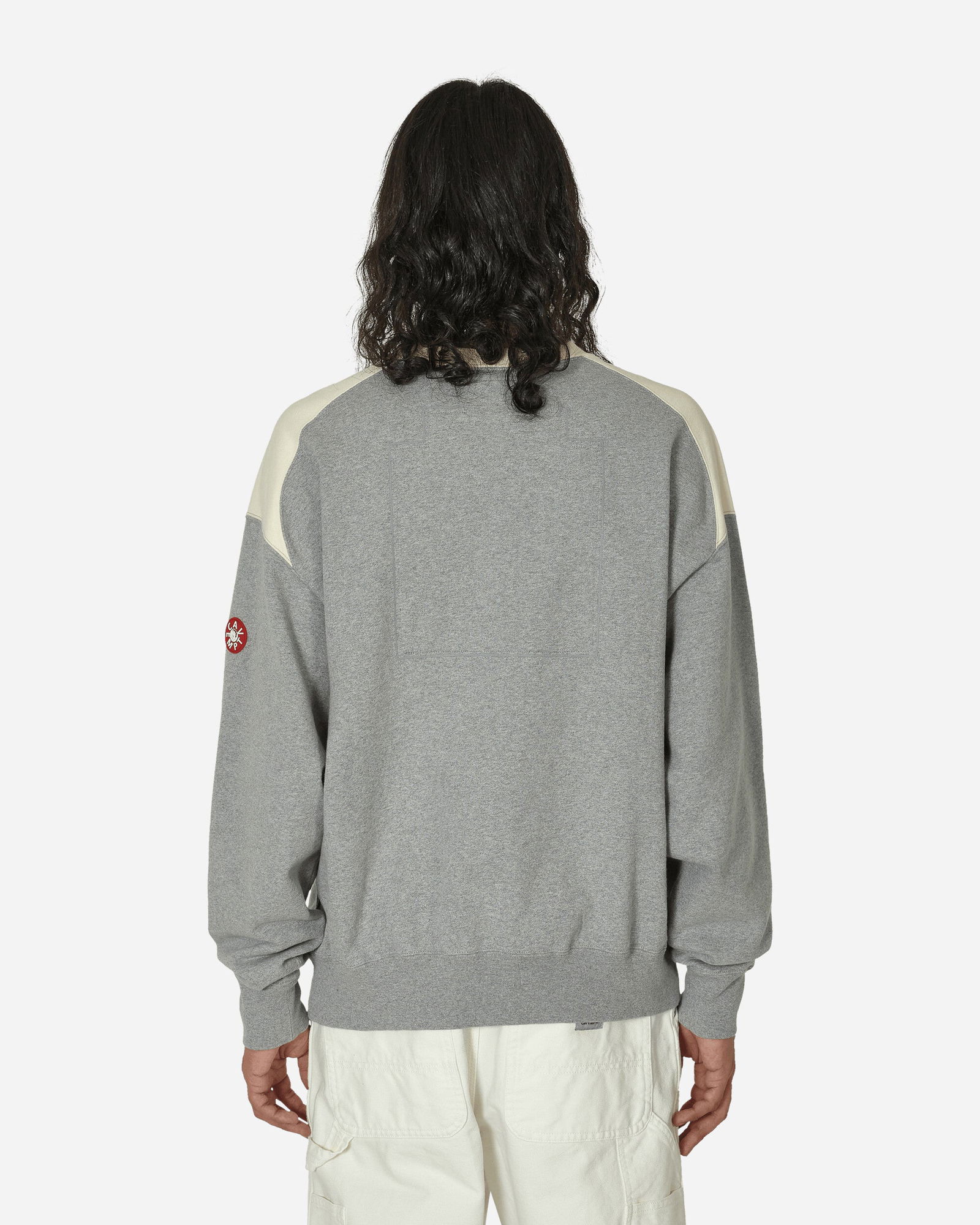 Panel Shoulder Crewneck Sweatshirt Grey