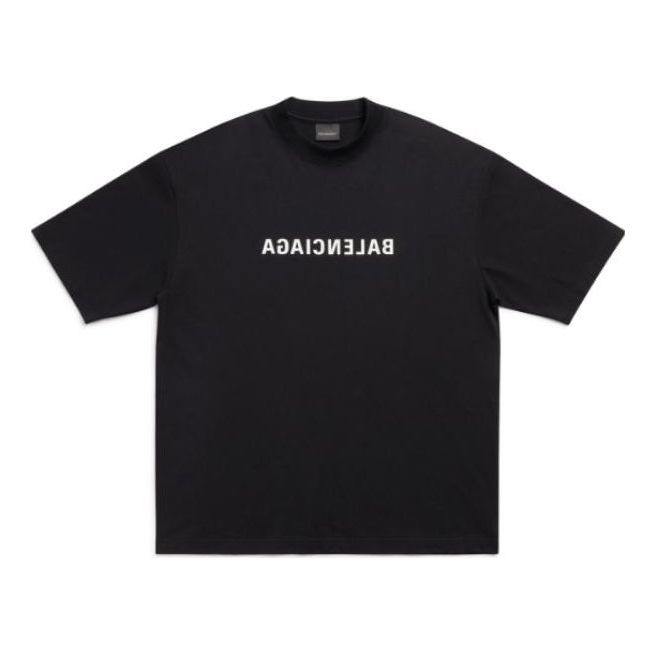 Tričko Balenciaga Mirror Medium Fit T-Shirt Čierna | 612966TNVR21070, 0