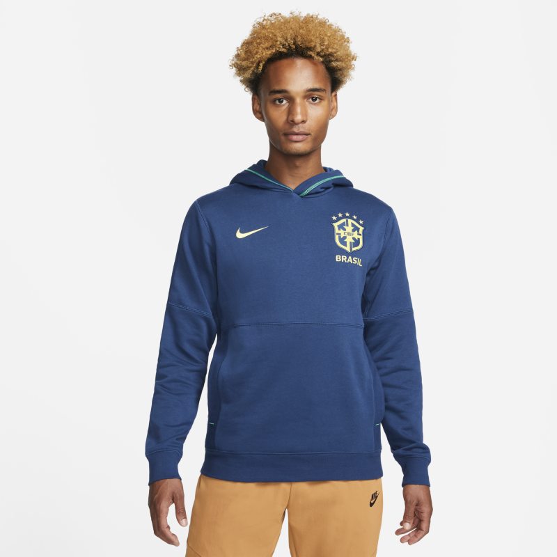 Mikina Nike Brazil National Team Football Fleece Hoodie Navy | DH4822-490