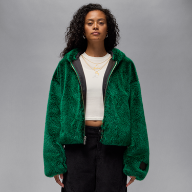 Bunda Jordan Air Jordan Faux Fur Hooded Jacket Zelené | HV0293-365, 0