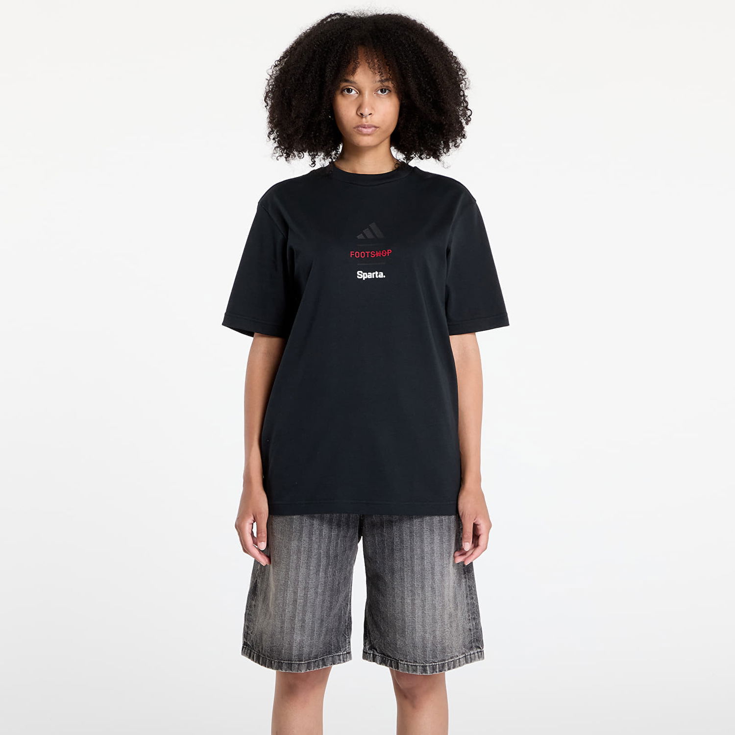 Tričko adidas Performance adidas x Footshop x Sparta Logotype Tee Čierna | FTSHP_494, 1
