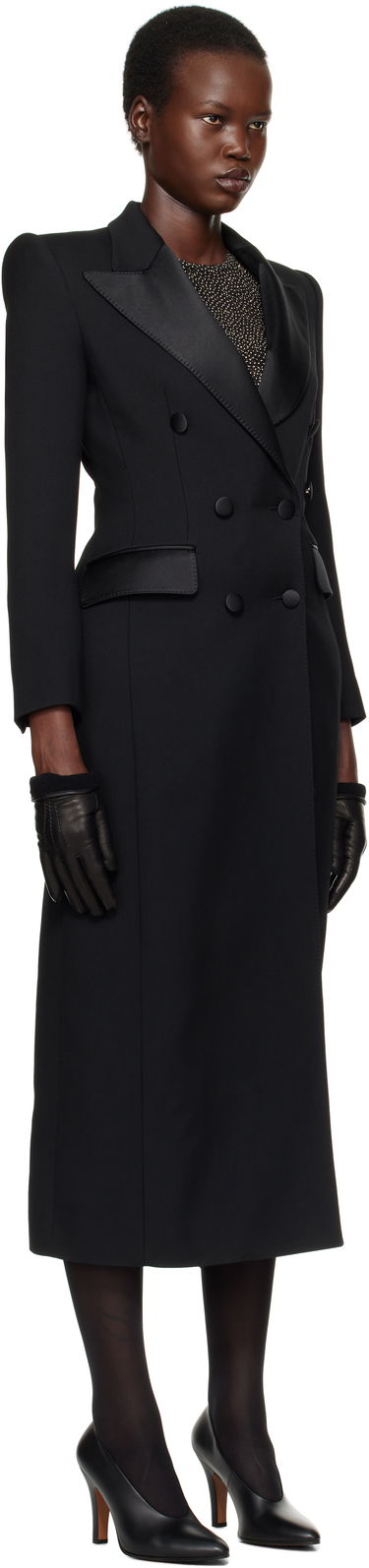 Trenčkot Dolce & Gabbana Dolce&Gabbana Double-Breasted Tuxedo Coat Čierna | F0W2FT FU272, 1