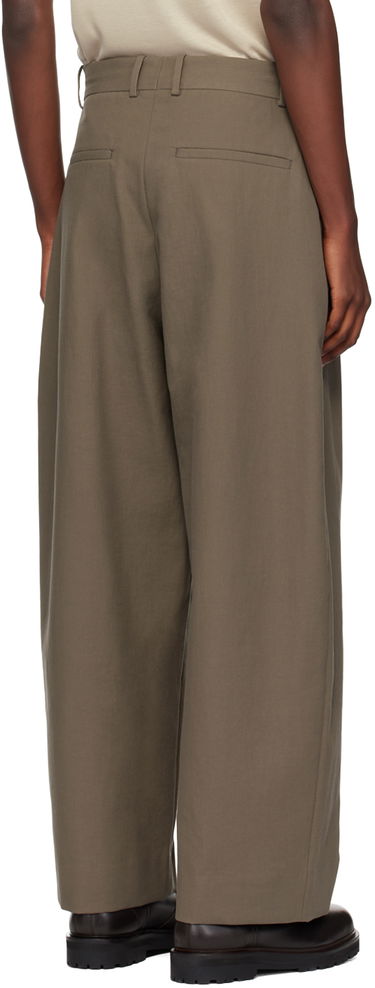 Nohavice Studio Nicholson Studio Nicholson Line Pleated Trousers Zelené | LINE SNM - 1185, 2