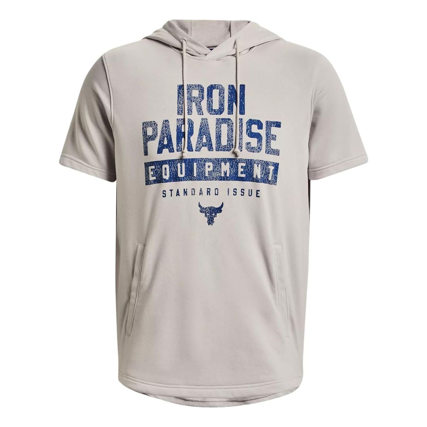 Mikina Under Armour Project Rock Men's Terry Short Sleeve Hoodie Šedá | 1378018-289, 0