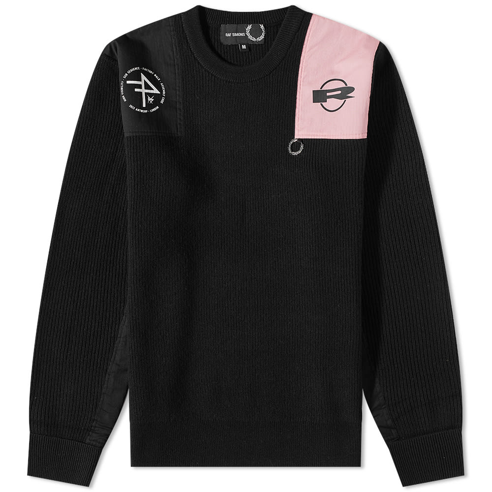 Sveter Fred Perry x Raf Simons Printed Military Jumper Čierna | SK4219-102, 0