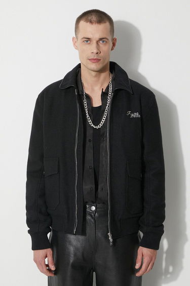 Bomber bunda Filling Pieces Filling Pieces Wool Bomber Jacket Čierna | 78634101861, 0