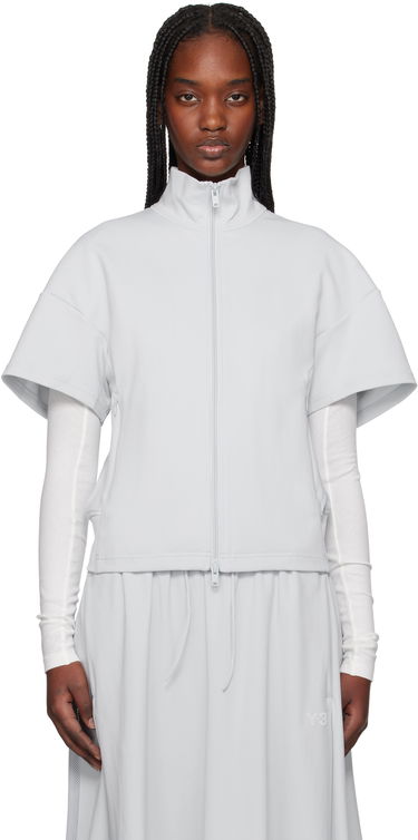 Šaty Y-3 Y-3 Short Sleeve Track Jacket Šedá | JL6671, 0