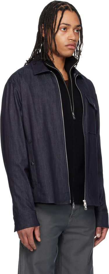 Bunda Moncler Moncler Long Sleeve Zip-Up Denim Jacket Modrá | K10912F00017M6688, 1