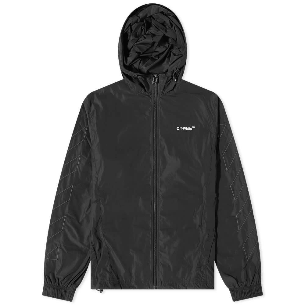 Vetrovka Off-White Diagonal Outline Track Zip Hoody Čierna | OMBD039C99FAB0011010, 0