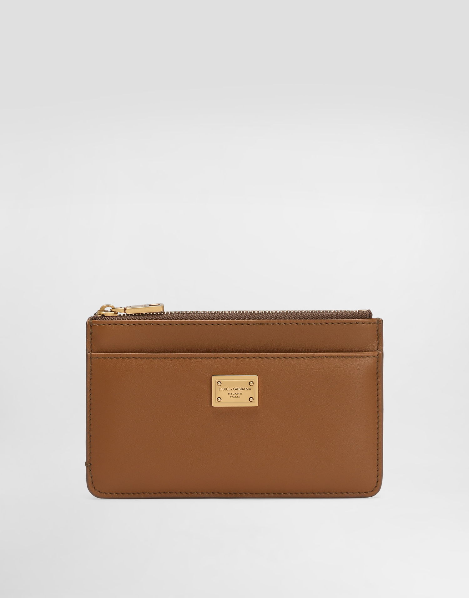 Peňaženka Dolce & Gabbana Dolce & Gabbana Plongé Calfskin Card Holder Hnedá | BI1261A9S258Z093, 0