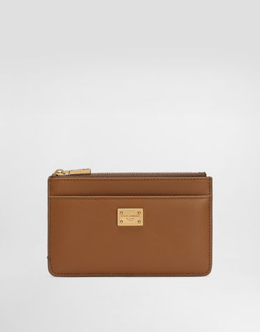 Peňaženka Dolce & Gabbana Dolce & Gabbana Plongé Calfskin Card Holder Hnedá | BI1261A9S258Z093, 0
