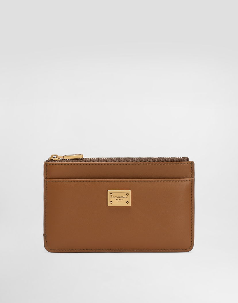 Peňaženka Dolce & Gabbana Dolce & Gabbana Plongé Calfskin Card Holder Hnedá | BI1261A9S258Z093