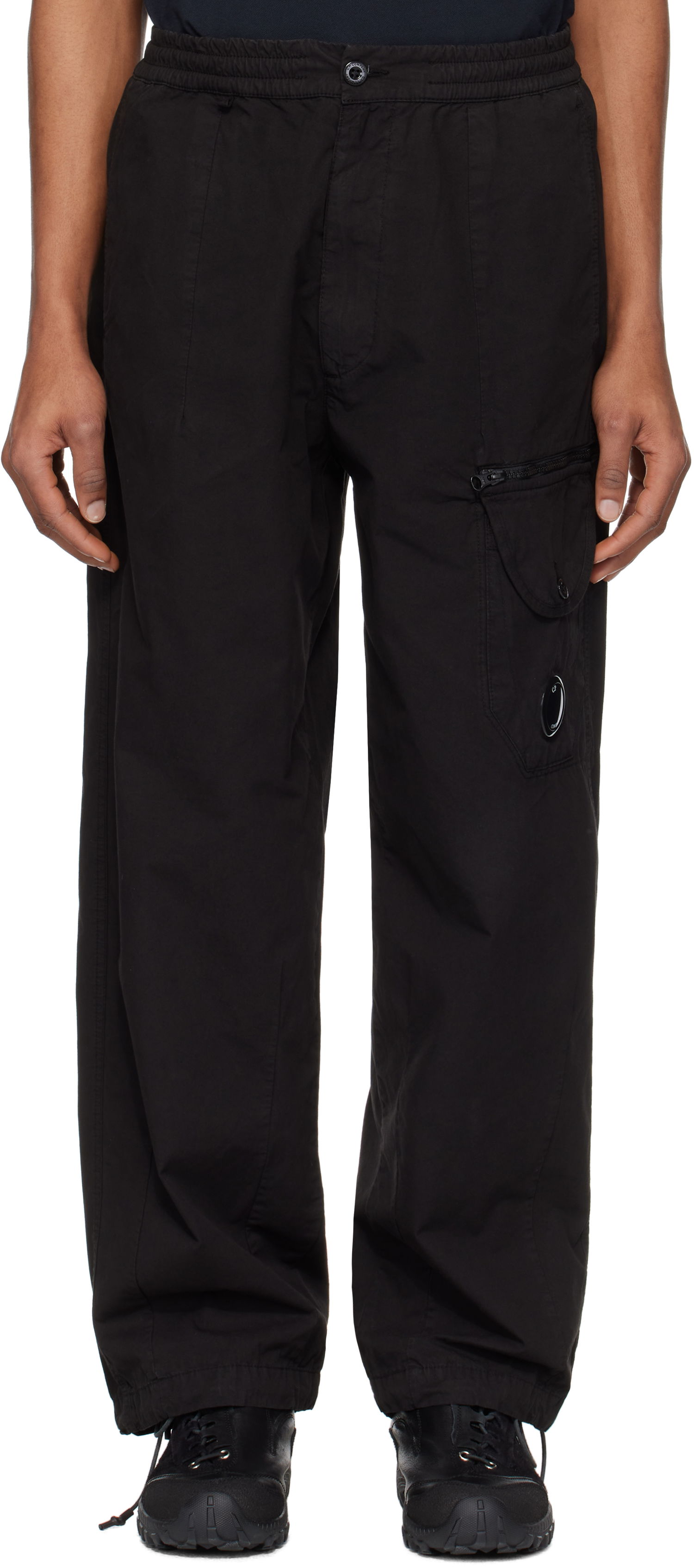 Cargo nohavice C.P. Company C.P. Company Microreps Boxy Lens Cargo Pants Čierna | 18CMPA094A-006475G, 0