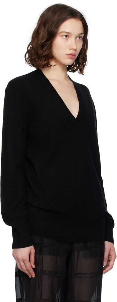 Sveter TOTEME TOTEME Cashmere V-Neck Knit Sweater Biela | 252-WRT0521-YA0016, 4