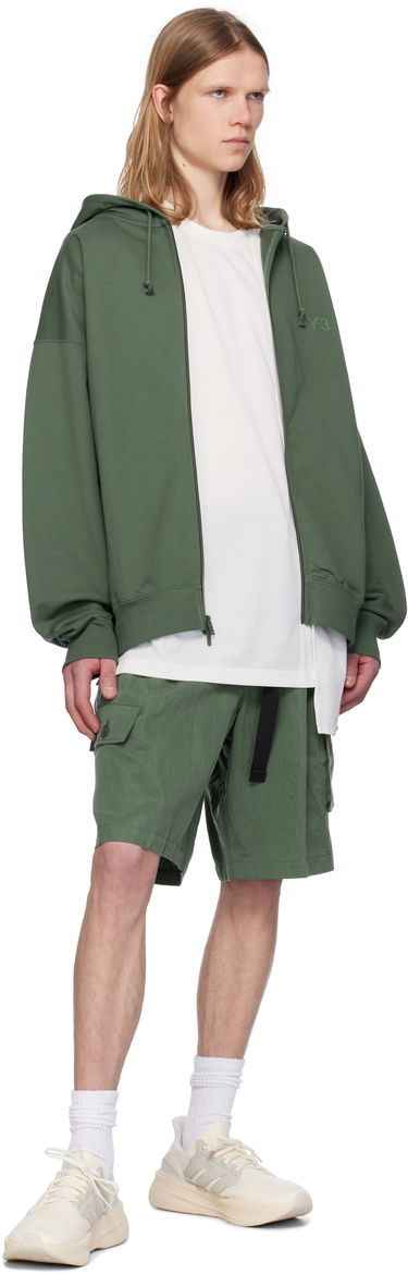 Mikina Y-3 Y-3 FT Zip Hoodie Zelené | JM7840, 3