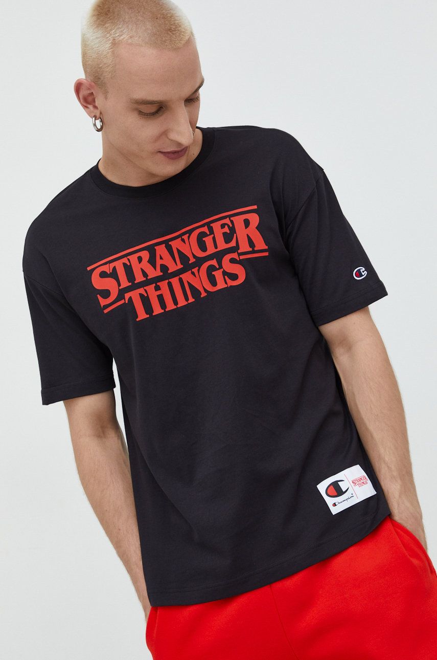 Tričko Champion T-shirt Xstranger Things Čierna | 217791, 0