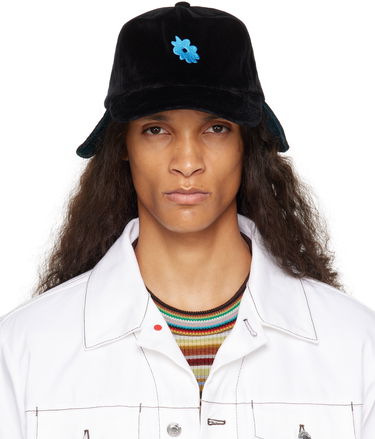 Šiltovka Paul Smith Paul Smith Velvet Ear Flap Cap Čierna | M1A-987DT-L02121-79, 0
