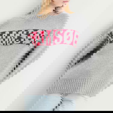 Sveter Samsoe Samsoe Samsøe Samsøe Sakeiku Logo Knit Jumper Šedá | F25300175-CLR000337, 5