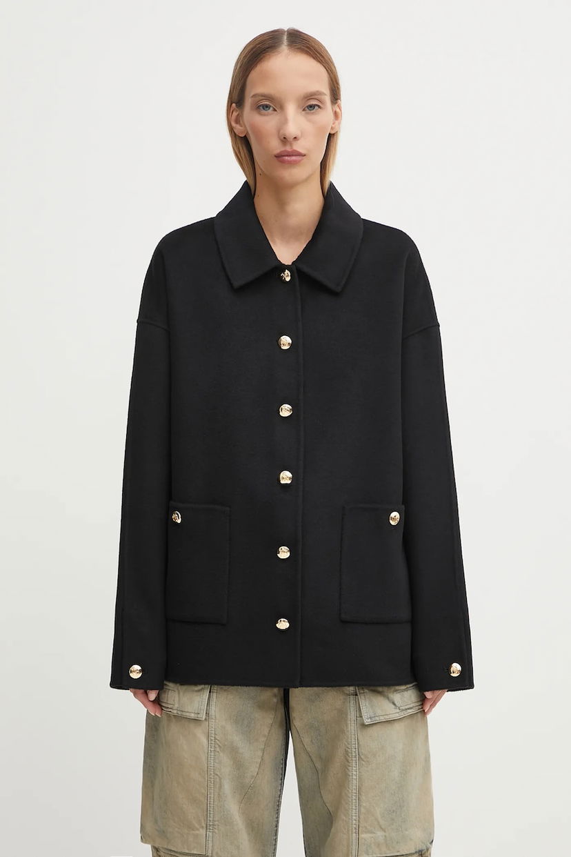 Bunda Anine Bing Anine Bing Cashmere Blend Jacket Čierna | A.01.10442