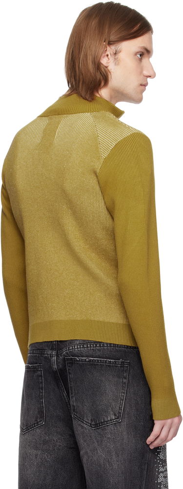 Sveter KidSuper KidSuper Retro Rib 'KS Sports' Zip-Up Sweater Žltá | SS25-SW-17, 2
