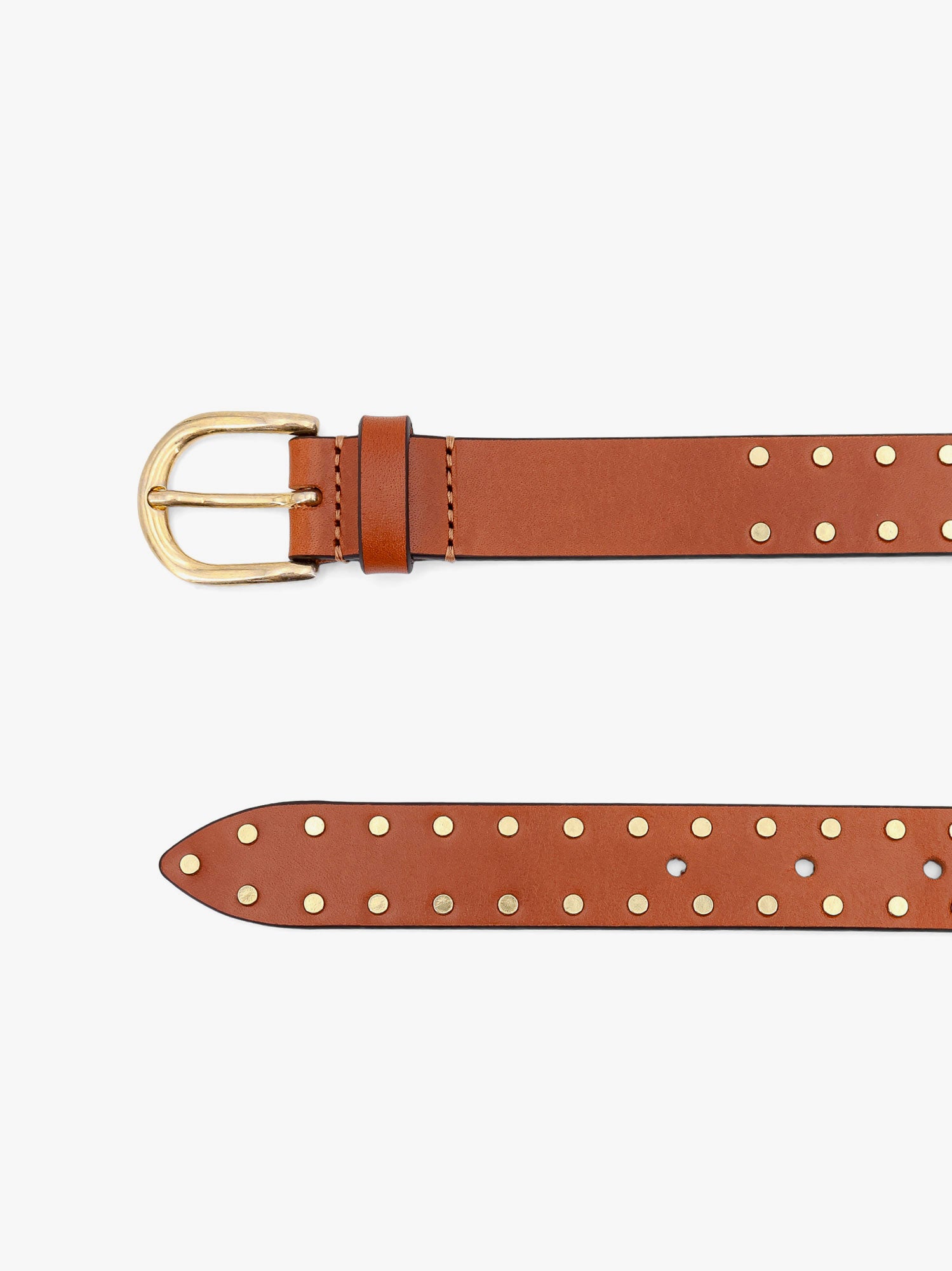Opasok ISABEL MARANT Isabel Marant Studded Leather Belt Hnedá | CE015CFAB1B21A23NL, 1