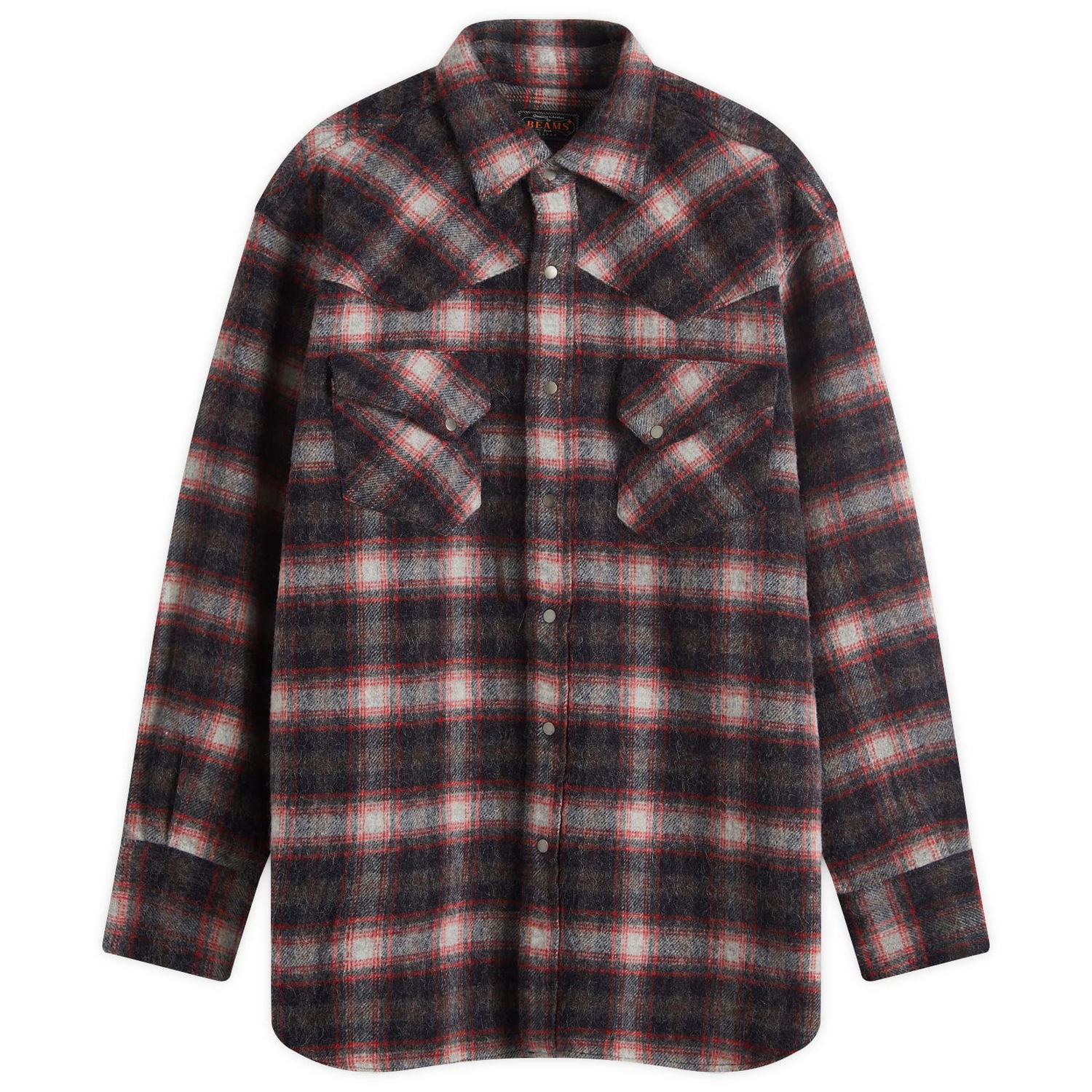 Košeľa BEAMS Beams Plus Western Wool Shirt, Size Large Rôznofarebný | 3811-0904-791-19, 0