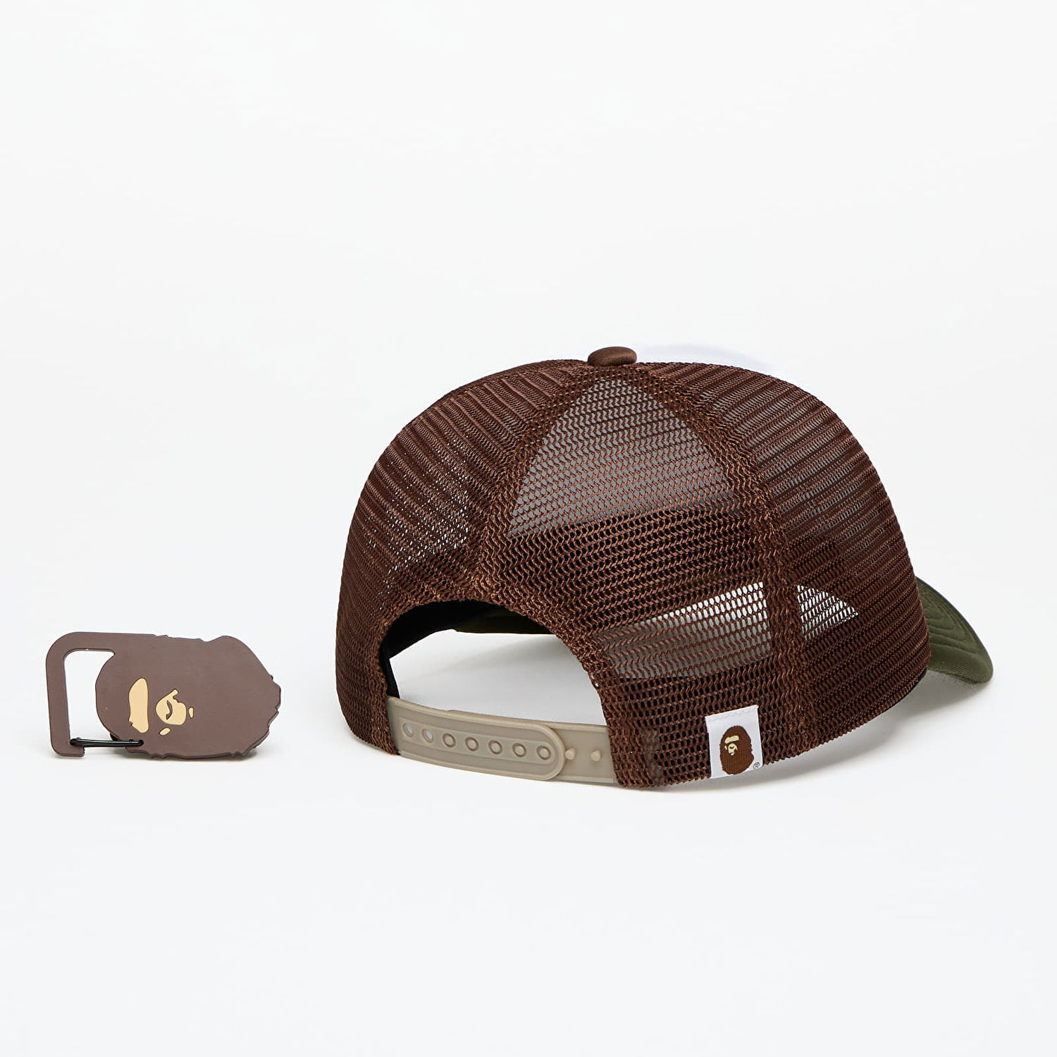 Šiltovka BAPE A BATHING APE College Mesh Cap Olive Drab Zelené | 001CPK301004M OLD, 1