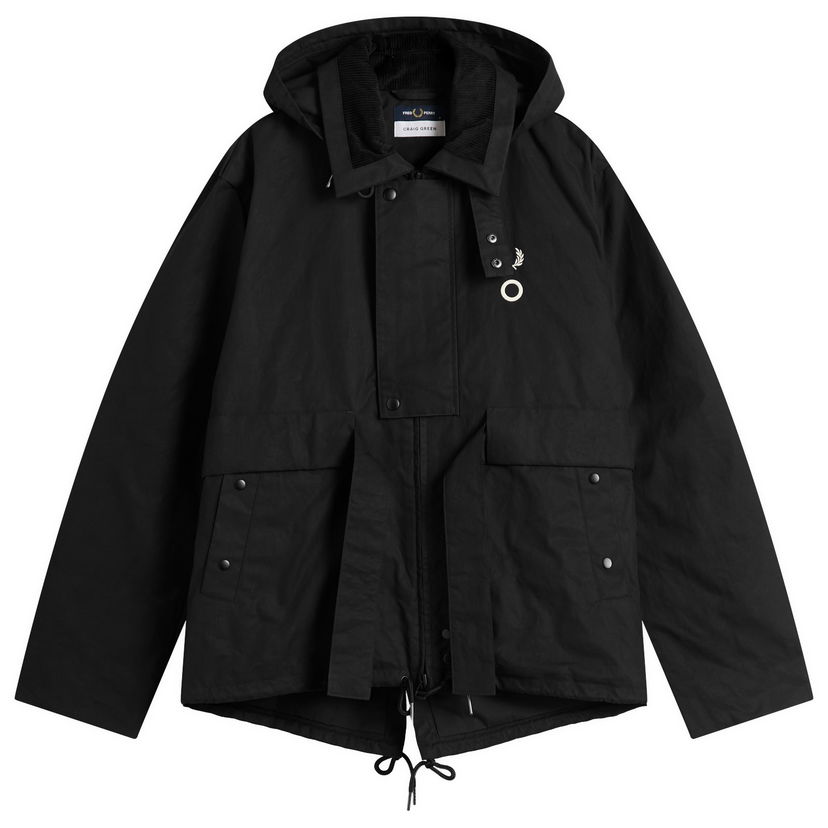 Bunda Fred Perry x Craig Green Hooded Utility Jacket Čierna | SJ1133-102