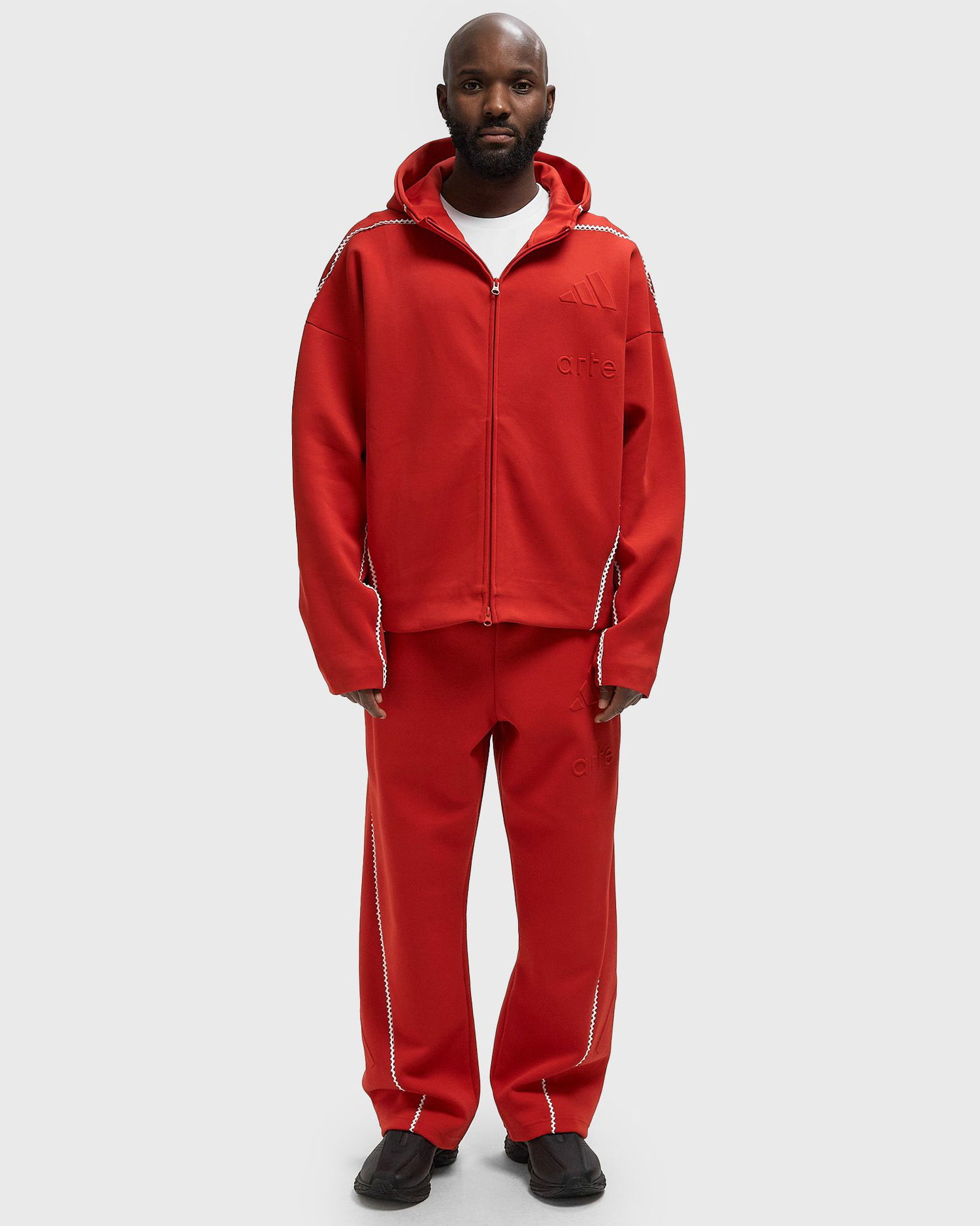 Mikina adidas Originals ARTE Full-Zip Hoodie with Contrast Stitching Červená | KC9592, 1