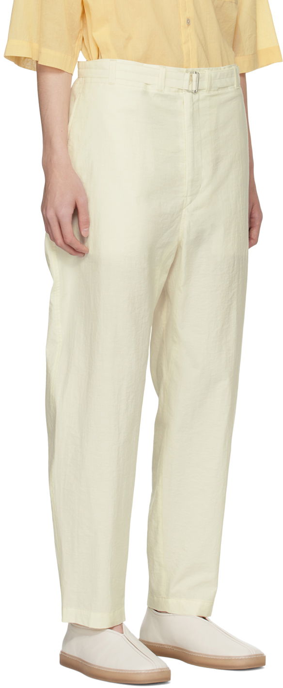 Nohavice LEMAIRE Lemaire Belted Trousers Žltá | PA1085 LF1234, 1