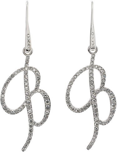 Náušnice Blumarine Blumarine Crystal Logo Pendant Earrings Metalická | P422W260A, 0
