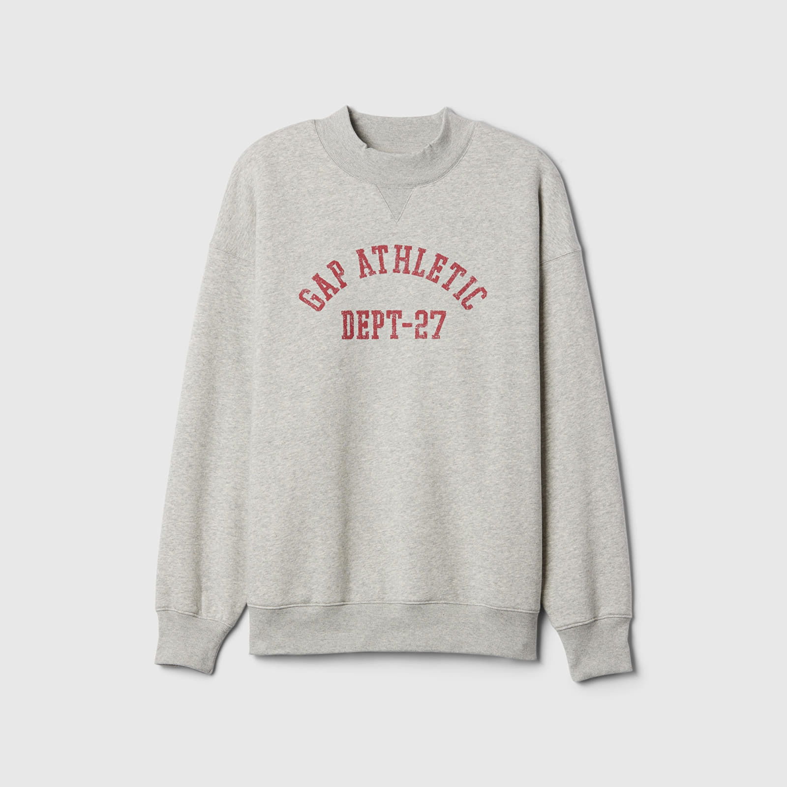 Mockneck Pullover Light Heather Grey